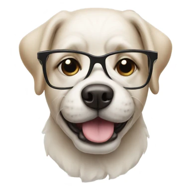 Dog wear glasses sticker