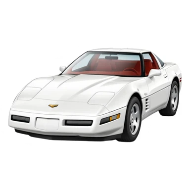 1989 Chevrolet Corvette Coupe white sticker