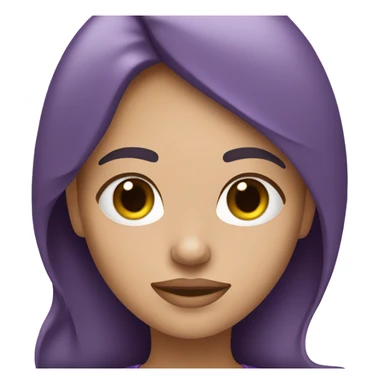 girl sleeping in purple tones sticker