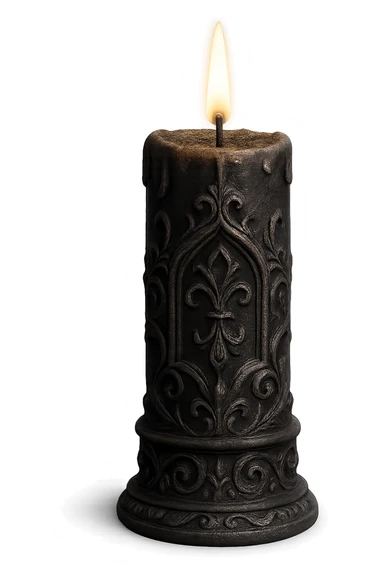 gothic candle sticker