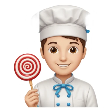 Baker + lollipop wand, Candy Chef. sticker