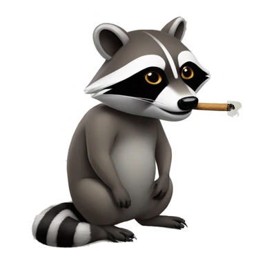 Smoking raccoon sticker