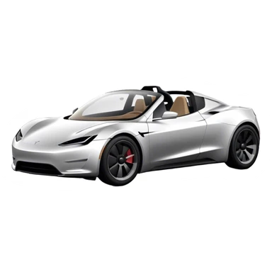 Tesla Roadster - Tesla (Model Year: 2020) (Iconic colour: Silver) sticker