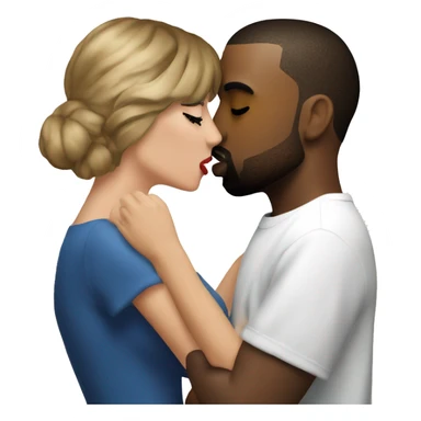 Kanye west kissing taylor swift sticker