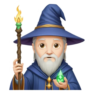 old wizard casting spells sticker