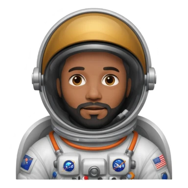 bearded black astronout sticker