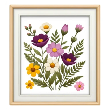 framed pressed florals sticker