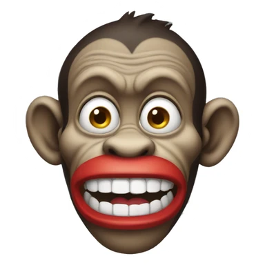 Monkey clown sticker