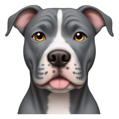 grey pitbull  sticker