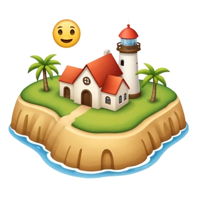 Mach mir einen einfachen Emoji von der Insel Sylt, wie wenn man sie von oben sehen würde auf einer Landkarte  sticker