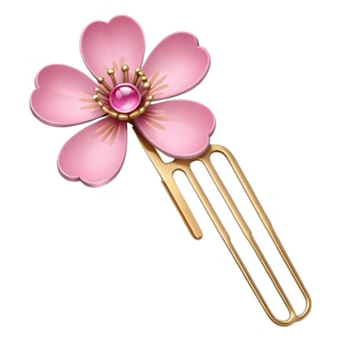 sakura hairpin sticker