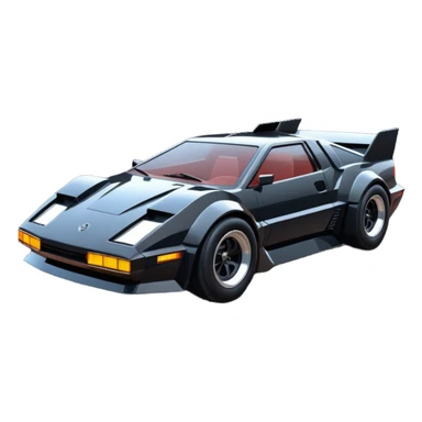  the animated series Venom’s aerodynamic opulent dark  futuristic concept loosely based on Toyota 1986 AE86 (flat long straight faceted mechanical body) lightweight stealthy street hot rod  sticker
