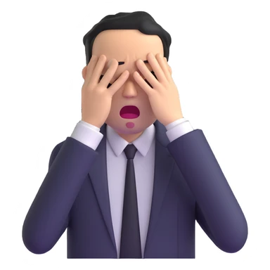 businessman in suit crying at work sticker