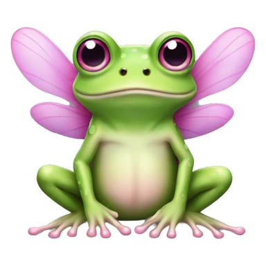 Fairy frog with pink wings  sticker