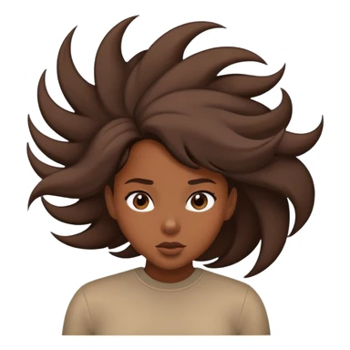 Wind blowing black girl away sticker