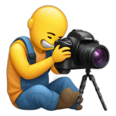 photographer photographing a newborn sticker