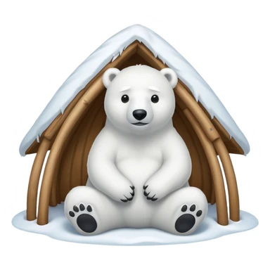 polar bear huts sticker