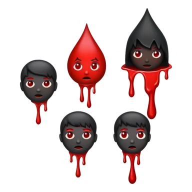 Generate a emoji with a plain white background and all capitalized black colored words  that say BLACK DISCIPLES with the bottom letters very bottoms dripping down like blood that start out black but turn red halfway down the black drips all of them sticker