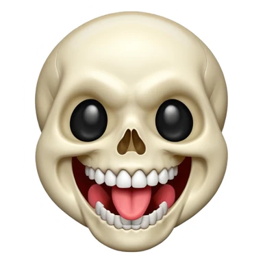 Skull laughing tongues out sticker