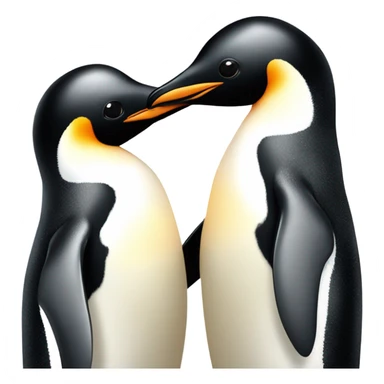 Two Penguins hugging and kissing sticker