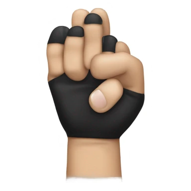 Hand holding black slides sticker