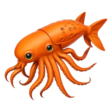 small squid fake bait fishing sticker