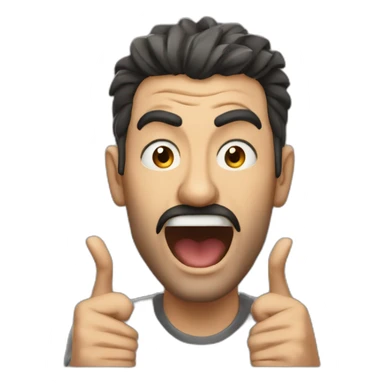 turkish guy raging while playing pc games sticker