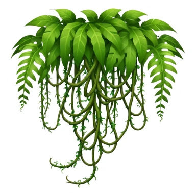 tropical jungle lianas hanging sticker