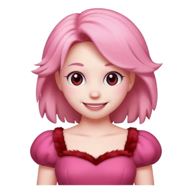 Amy Rose from Sonic, emoji style, normal facial expression sticker