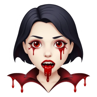 vampire sexy mouth bleedy sticker
