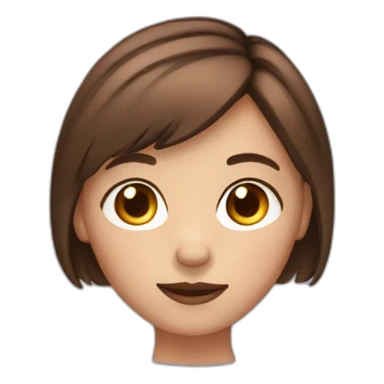 girl with short brown hair and nose ring sticker