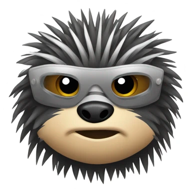 Cute Porcupine wearing a bandit mask  sticker
