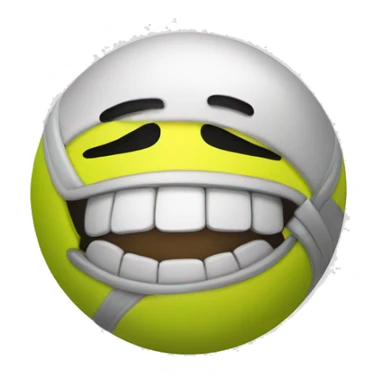 Smiling softball sticker