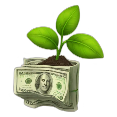 Money grow sticker