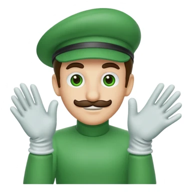 Luigi white gloves sticker