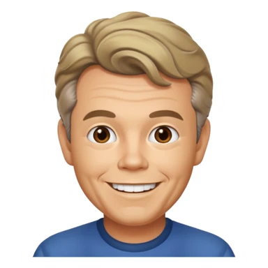 Russ Tamblyn with dark blonde hair sticker