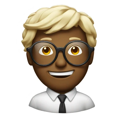 Emoji with glasses and cigarette  sticker