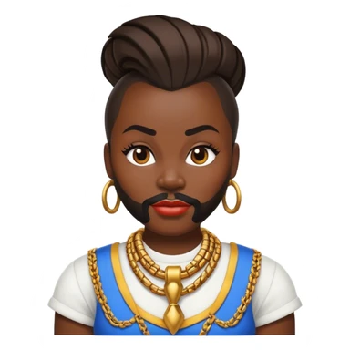 Mr T from A Team as woman  sticker