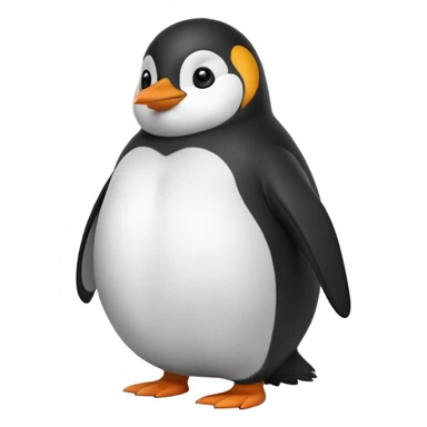 Fat penguin sticker