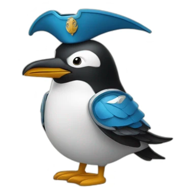 un pingouin chevalier  sticker