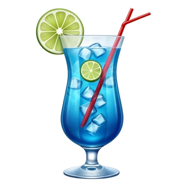 blue curaçao tropical cocktail sticker