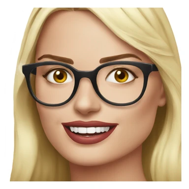 :Margot Robbie: glasses  sticker
