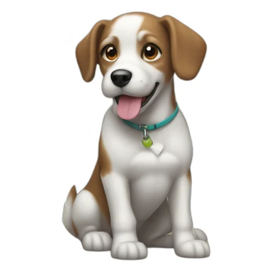 Pebbles a dog on the beach sticker