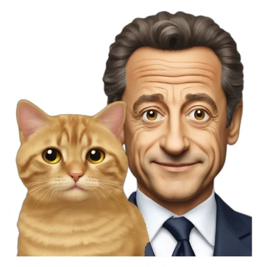 Sarkozy sur un chat sticker