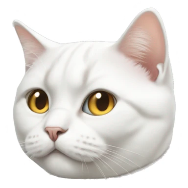 White British cat is chilling  sticker