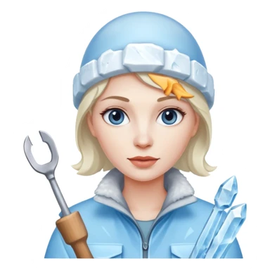 female ice sculptor sticker
