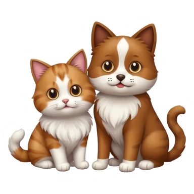cat and dog sticker