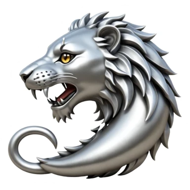 Silver Elder Scrolls Online Lion eating its tail Ouroboro sticker