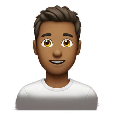 guy wearing t-shirt that says "LIAM" sticker