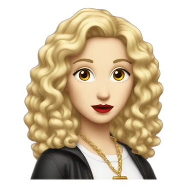 Madonna who's that girl cartoon sticker